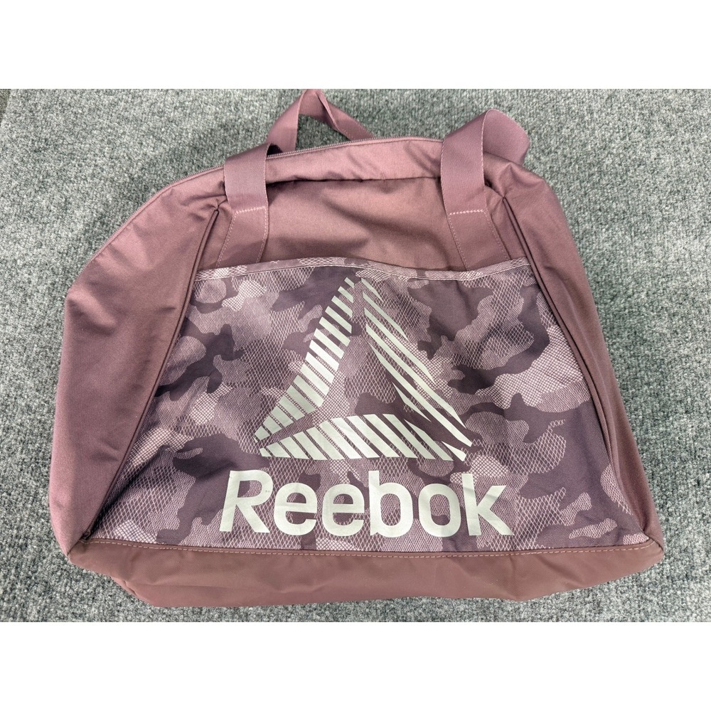 Reebok Women's Camo Logo Tote Bag Mauve Purple Athletic Gym Shoulder Bag N SZ